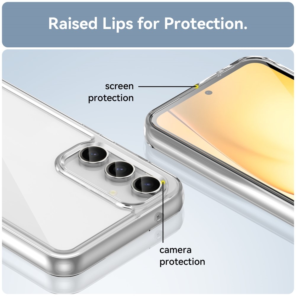 Gelový obal s pevnými zády na Samsung Galaxy S23 FE - průhledný