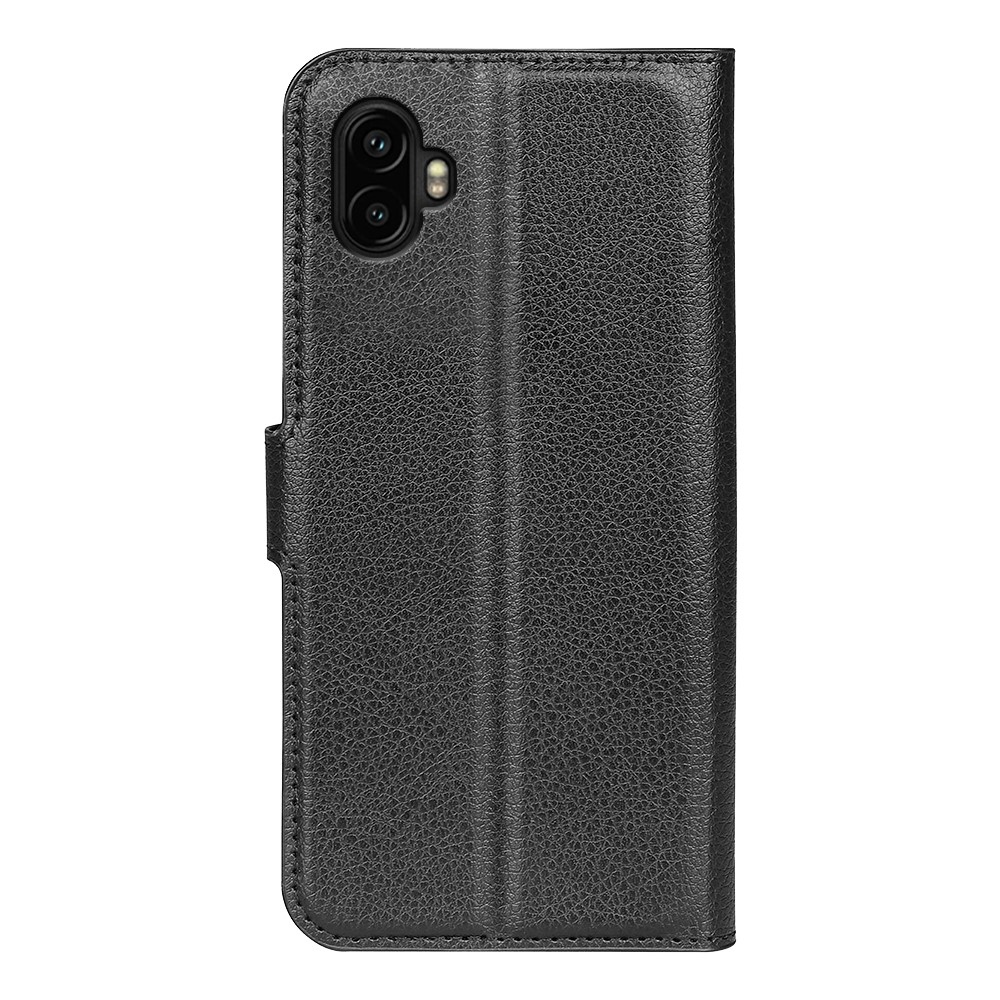Litchi knížkové pouzdro na Samsung Galaxy Xcover 7 Pro - černé