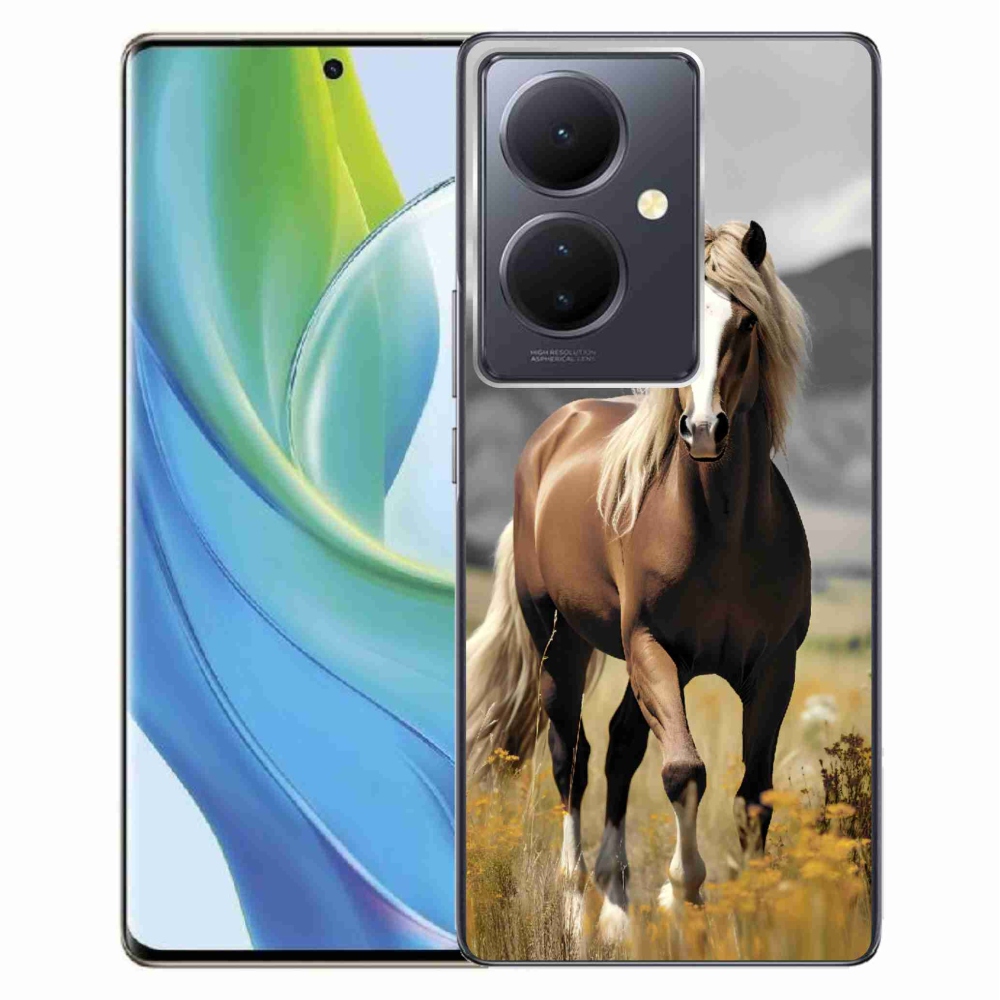 Gelový kryt mmCase na Vivo V29 Lite 5G - hnědý kůň 1