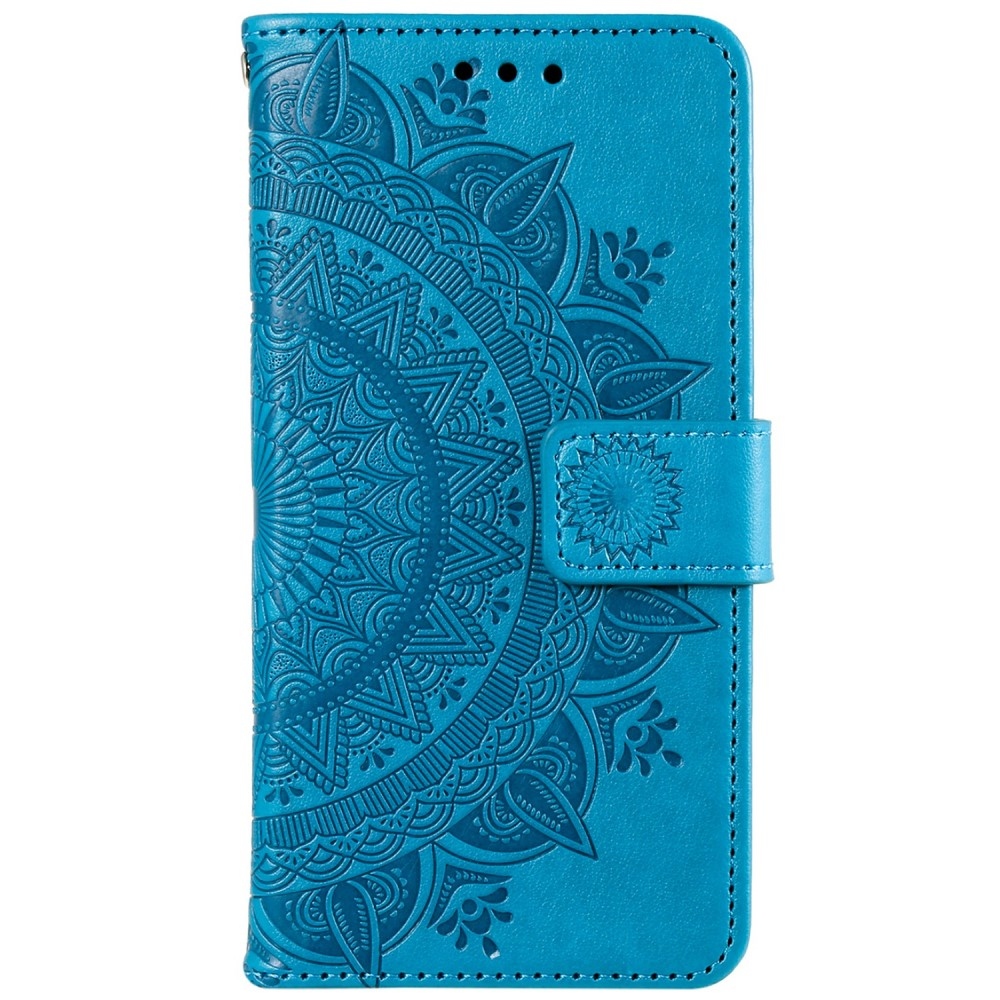 Mandala knížkové pouzdro na Xiaomi Redmi Note 14 5G - modré