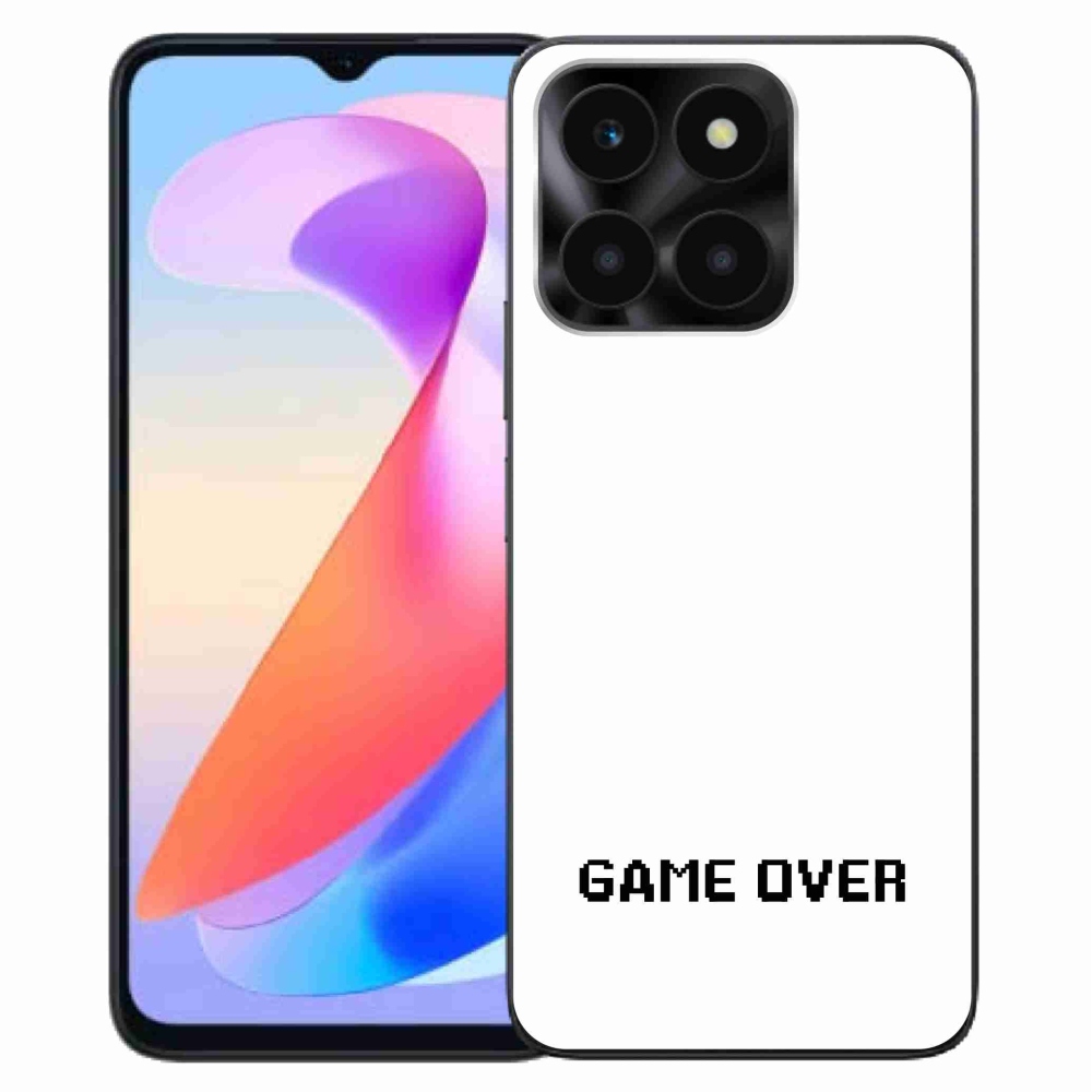 Gelový kryt mmCase na Honor X6a - game over bílé pozadí