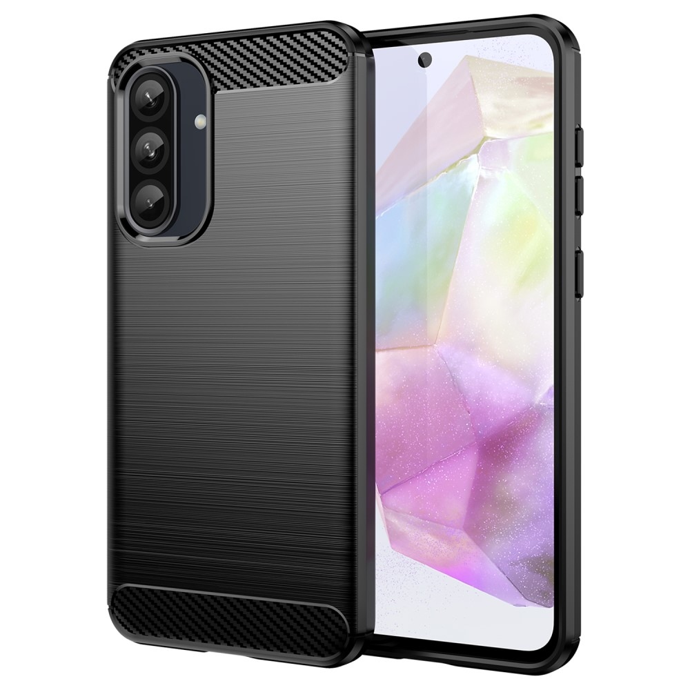 Carbon odolný gelový obal na Samsung Galaxy A36 5G/A56 5G - černý
