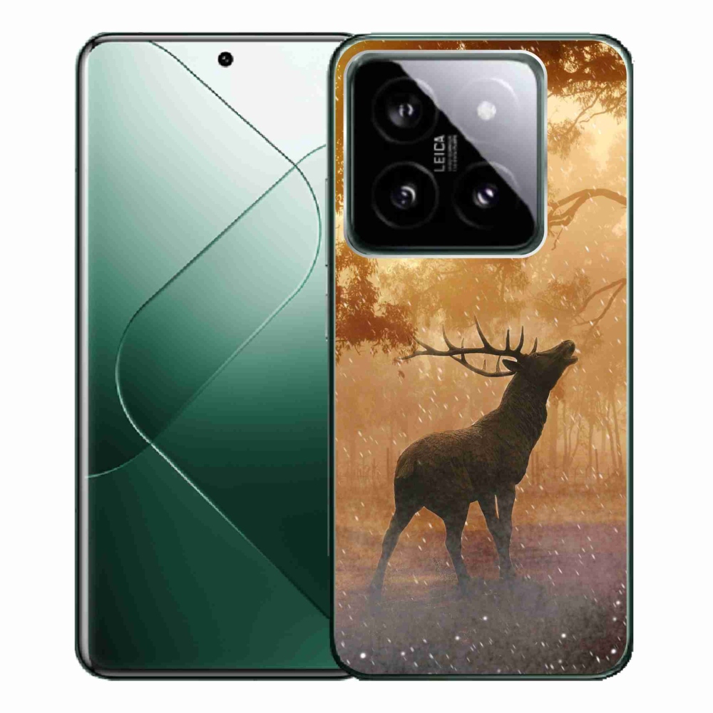 Gelový kryt mmCase na Xiaomi 14 Pro - jelen v říji