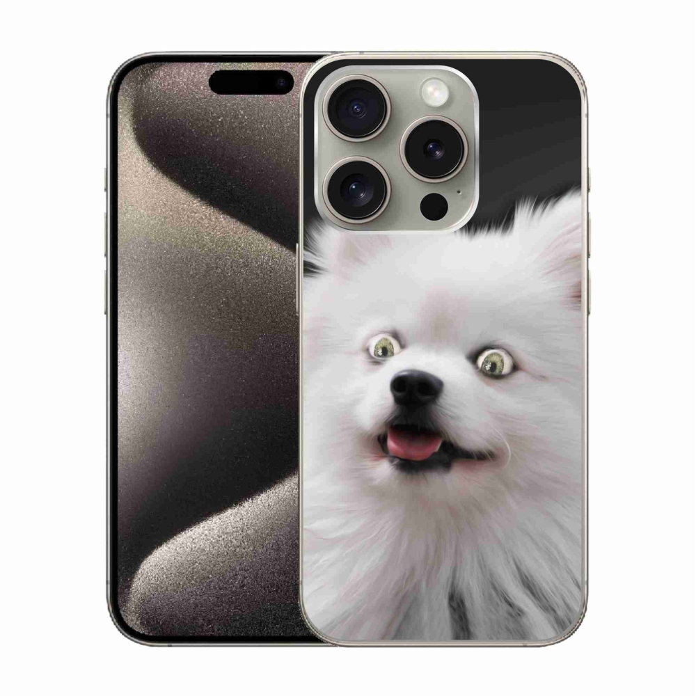Gelový kryt mmCase na iPhone 15 Pro - bílý špic