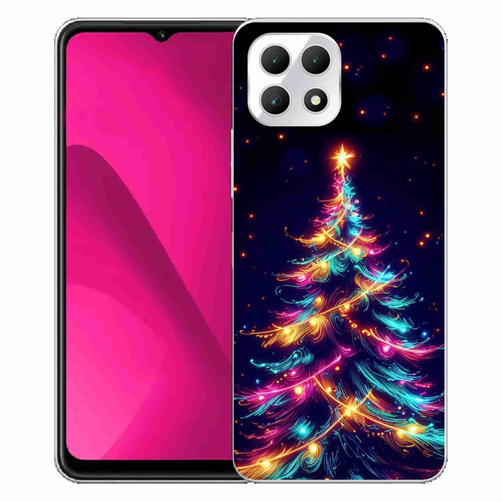 Gelový kryt mmCase na T-Mobile T Phone 2 - neonový vánoční stromek