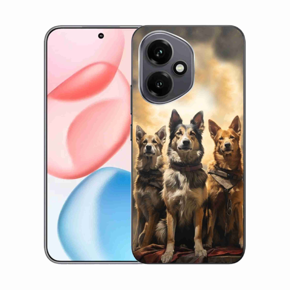 Gelový kryt mmCase na Honor 400 - tři psi