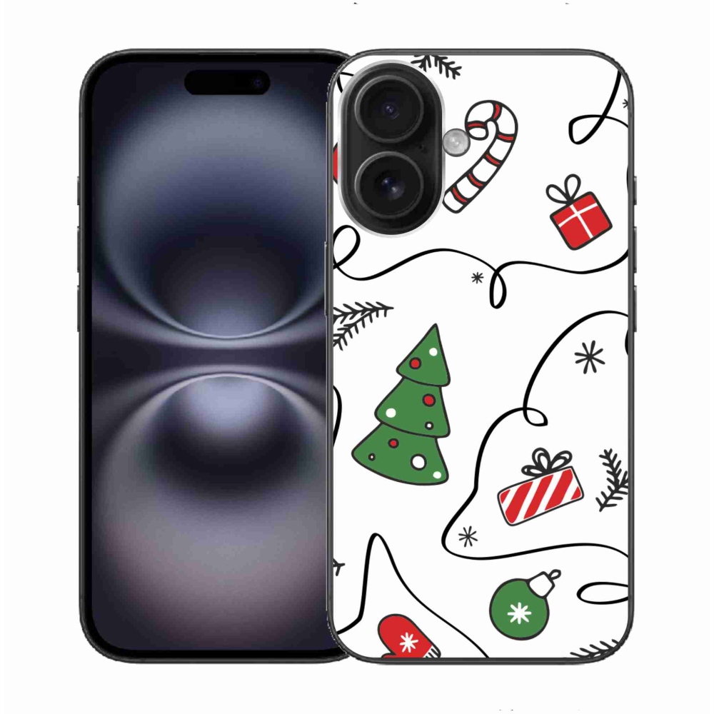 Gelový kryt mmCase na iPhone 16 - vánoční motivy