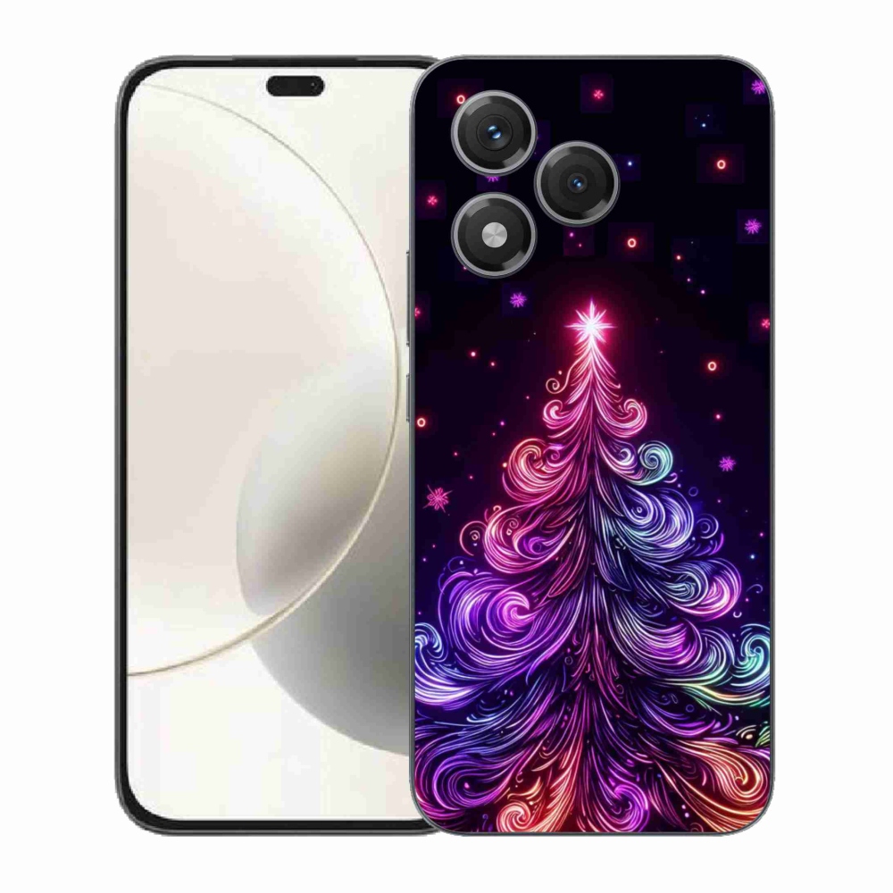 Gelový kryt mmCase na Honor 400 Lite - neonový vánoční stromek 1