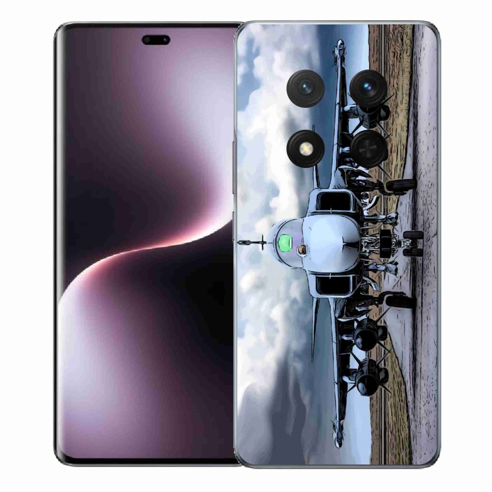 Gelový kryt mmCase na Honor Magic 7 Lite 5G - vojenské letadlo