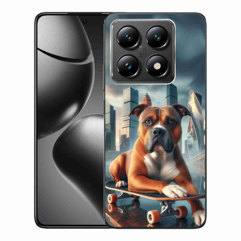 Gelový kryt mmCase na Xiaomi 14T - pes na skateboardu