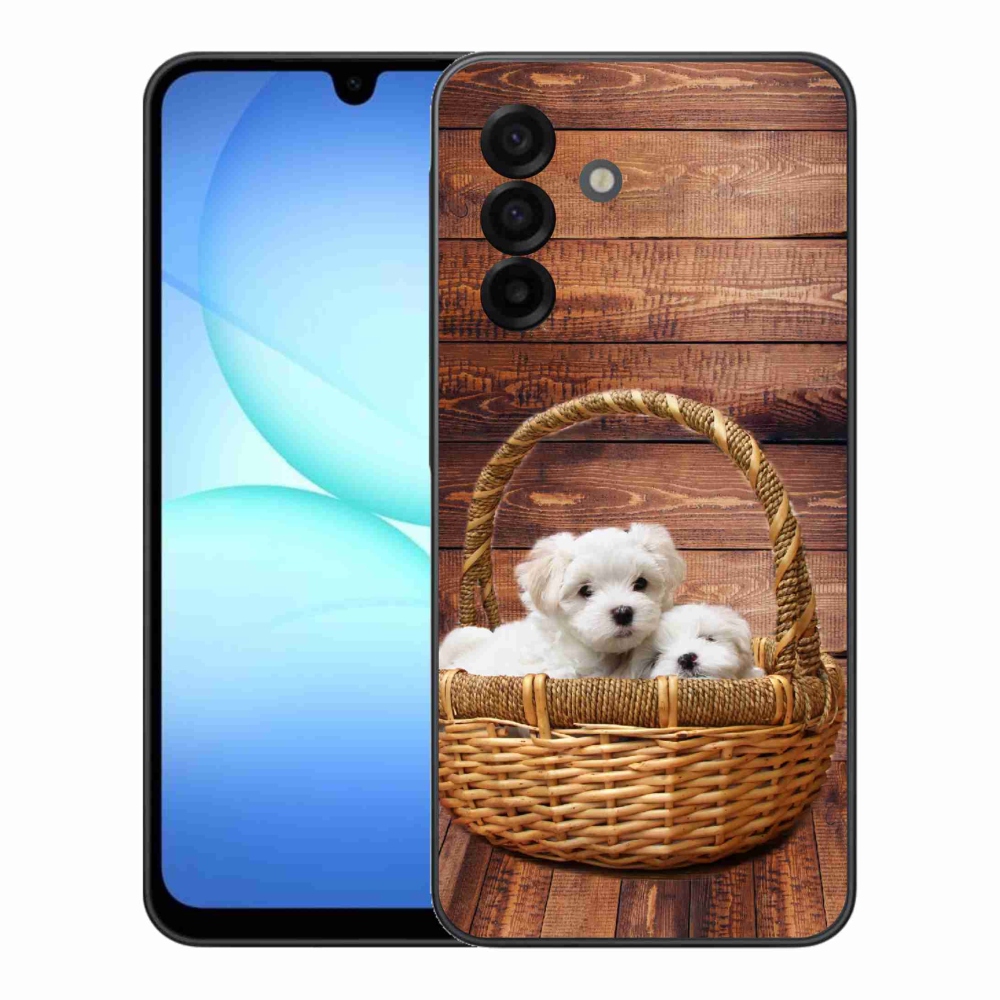 Gelový kryt mmCase na Samsung Galaxy A17 4G/5G - štěňátka