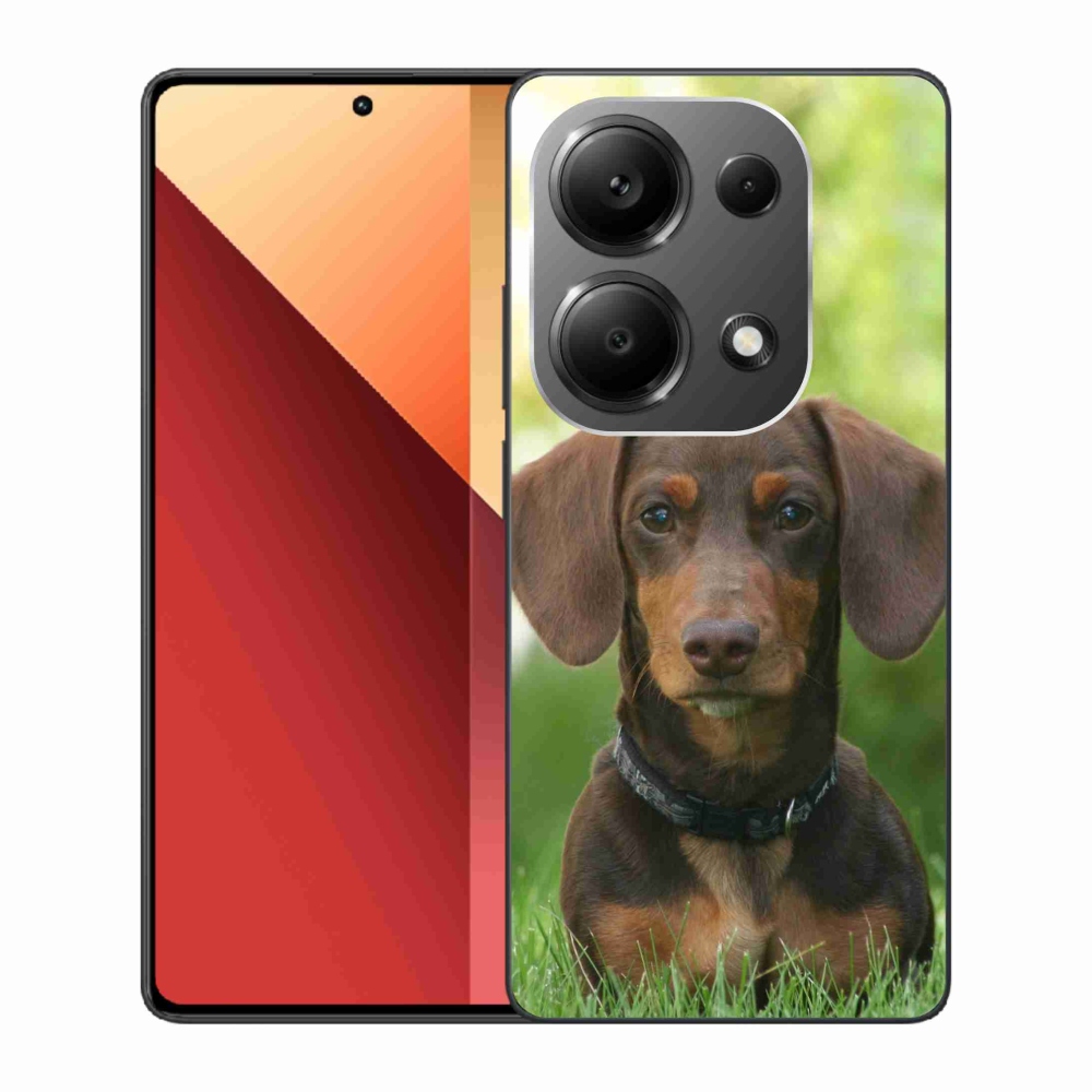 Gelový obal mmCase na Xiaomi Redmi Note 13 Pro 4G/Poco M6 Pro - hnědý jezevčík