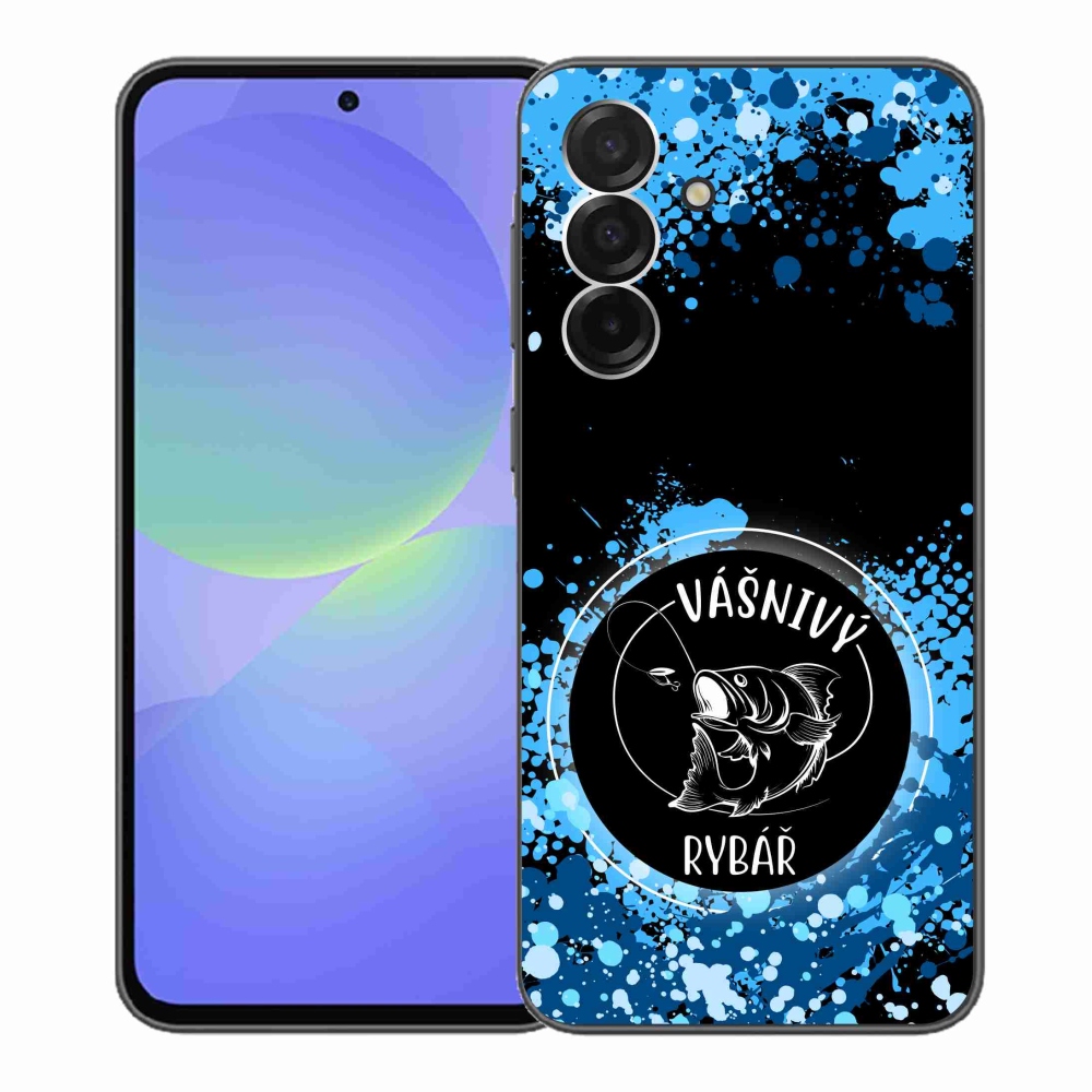 Gelový kryt mmCase na Samsung Galaxy A36 5G - vášnivý rybář černé pozadí