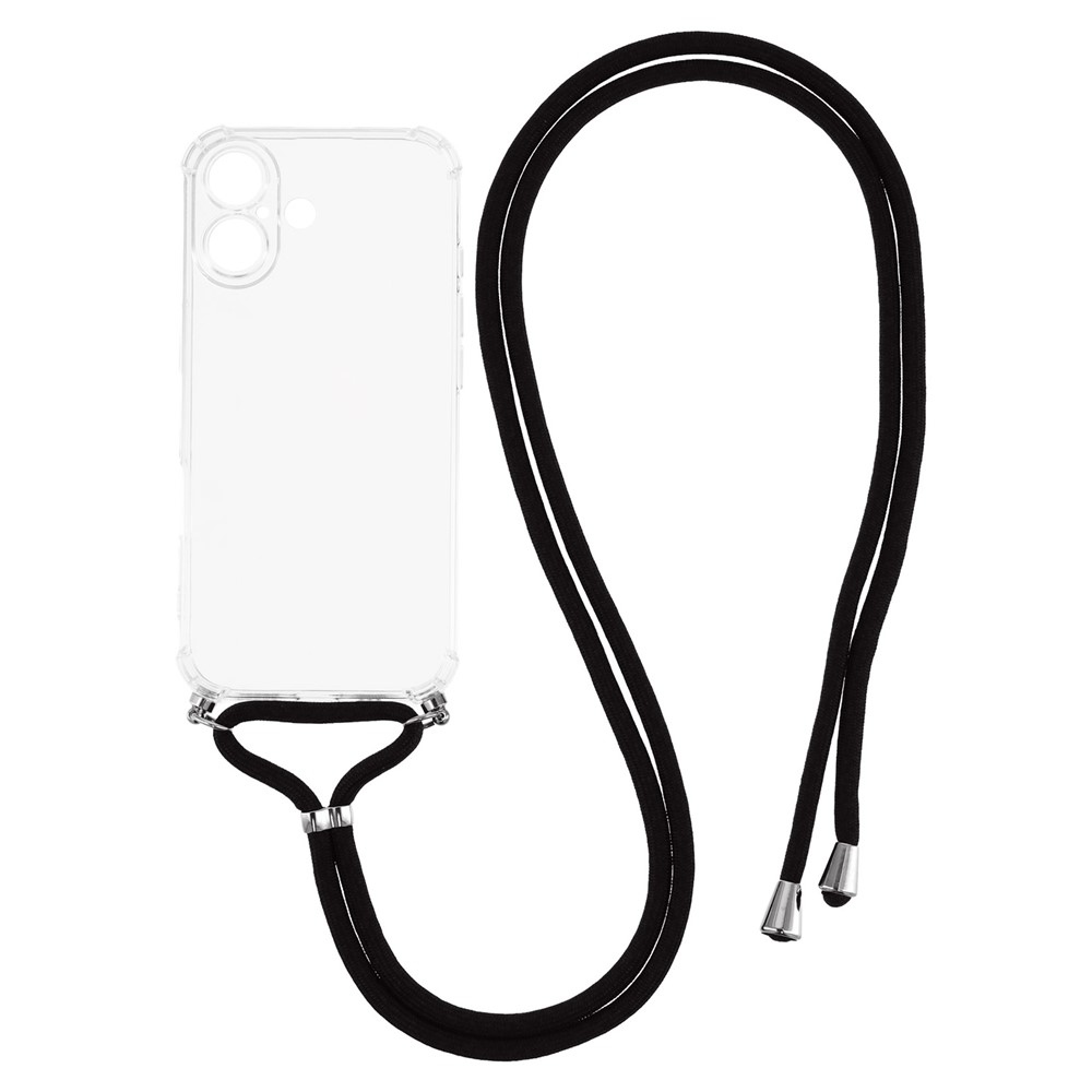 Průhledný gelový obal se šňůrkou na iPhone 17