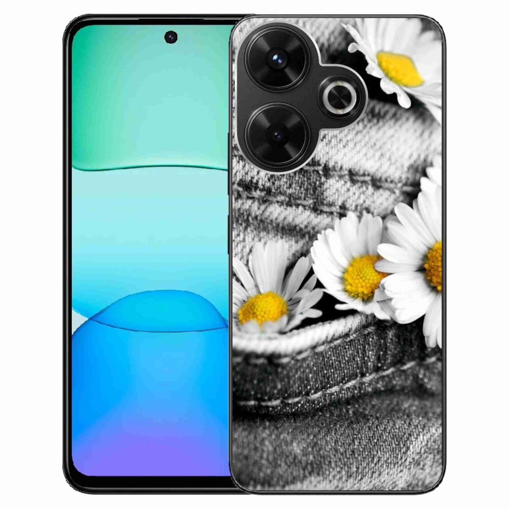 Gelový obal mmCase na Xiaomi Redmi 13 4G/Poco M6 4G - kopretiny