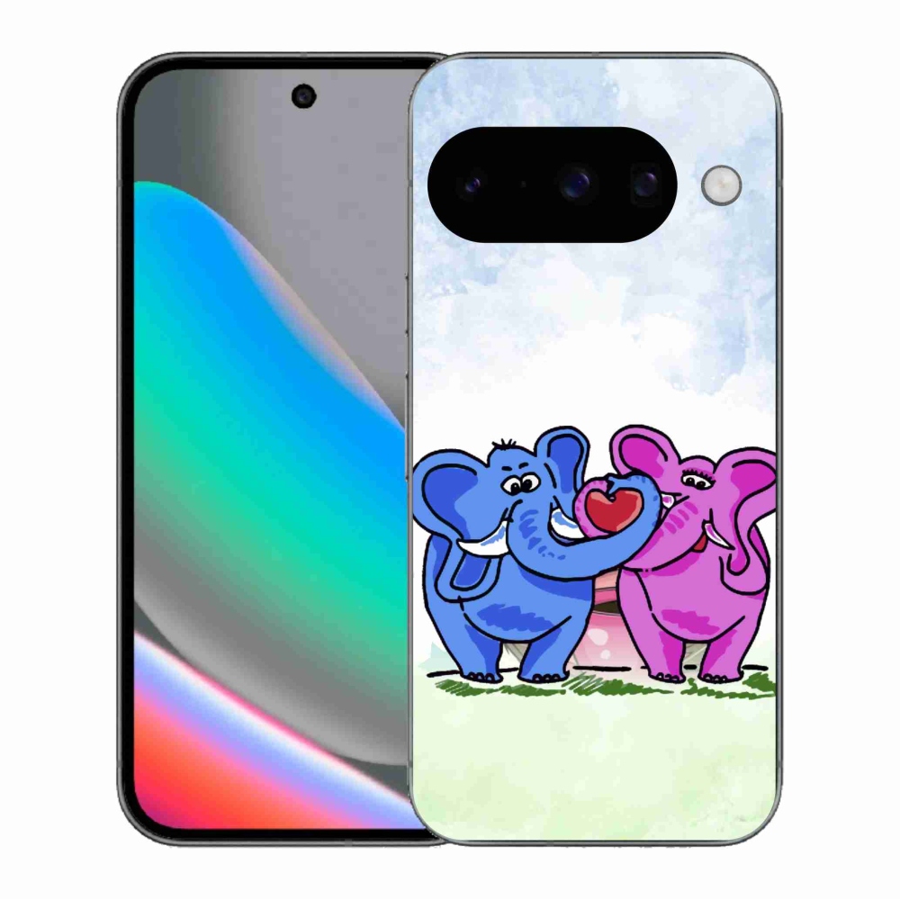 Gelový kryt mmCase na Google Pixel 10 - zamilovaní sloni