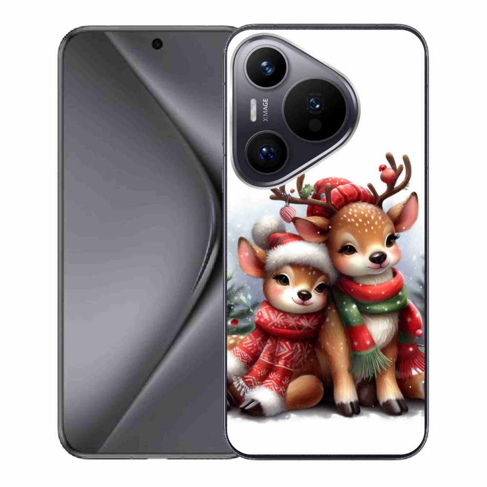 Gelový kryt mmCase na Huawei Pura 70 - vánoční sobi