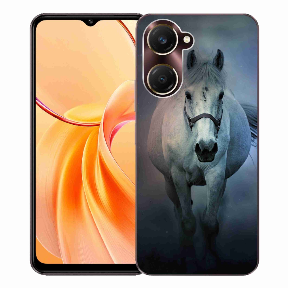 Gelový kryt mmCase na Vivo Y28s 5G - běžící bílý kůň