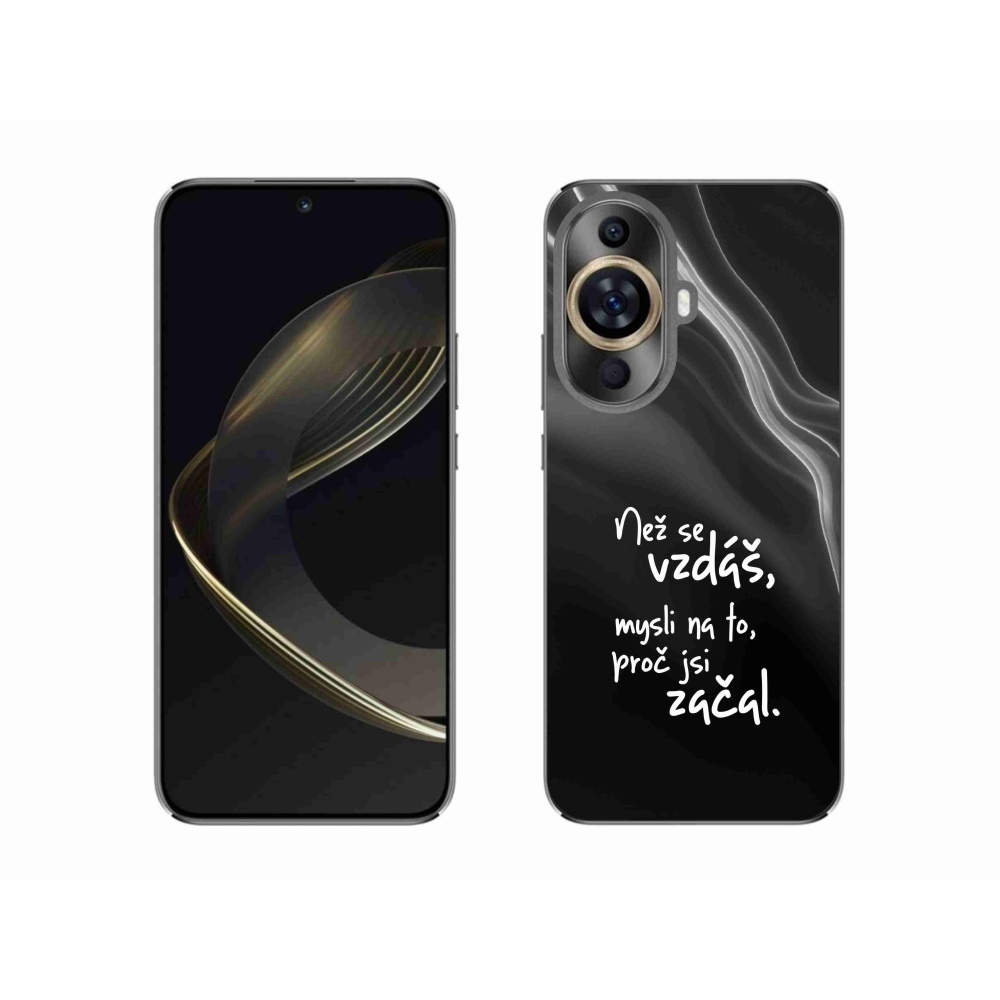 Gelový kryt mmCase na Huawei Nova 11 - citát 2 černé pozadí