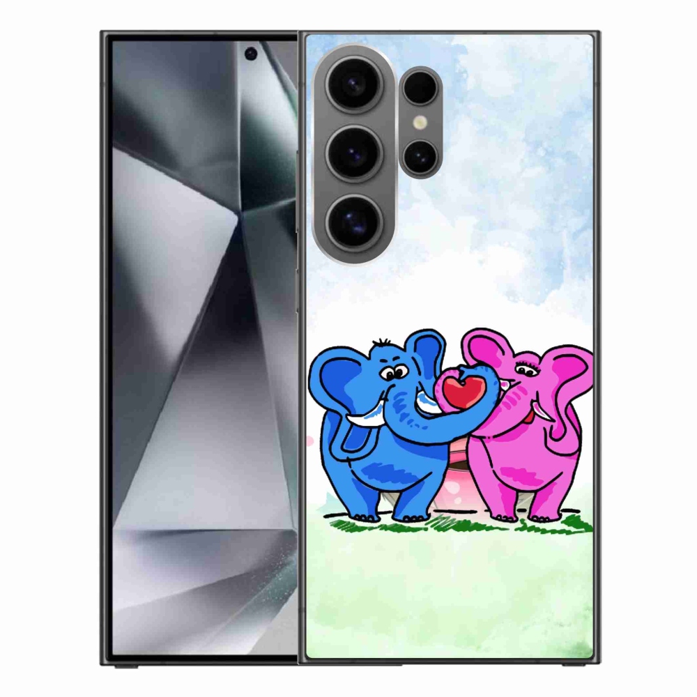 Gelový kryt mmCase na Samsung Galaxy S24 Ultra - zamilovaní sloni