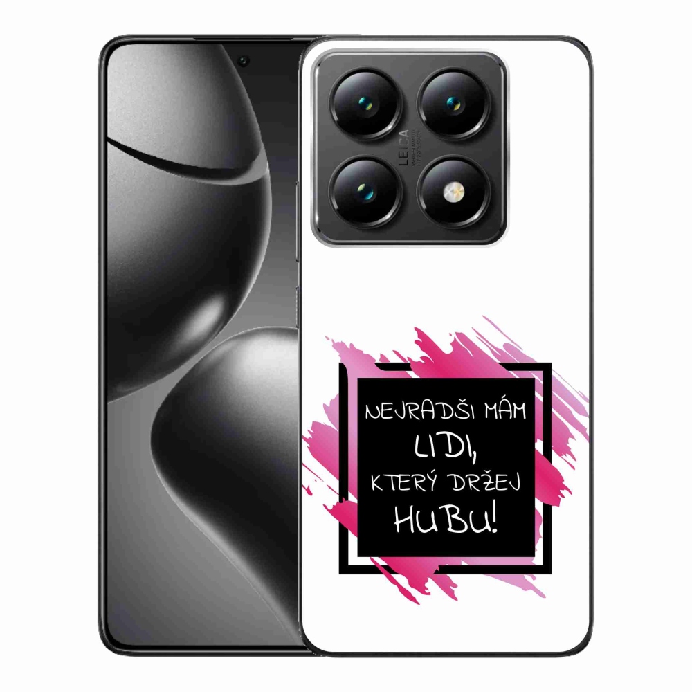 Gelový kryt mmCase na Xiaomi 14T Pro - vtipný text 7 černobílé pozadí
