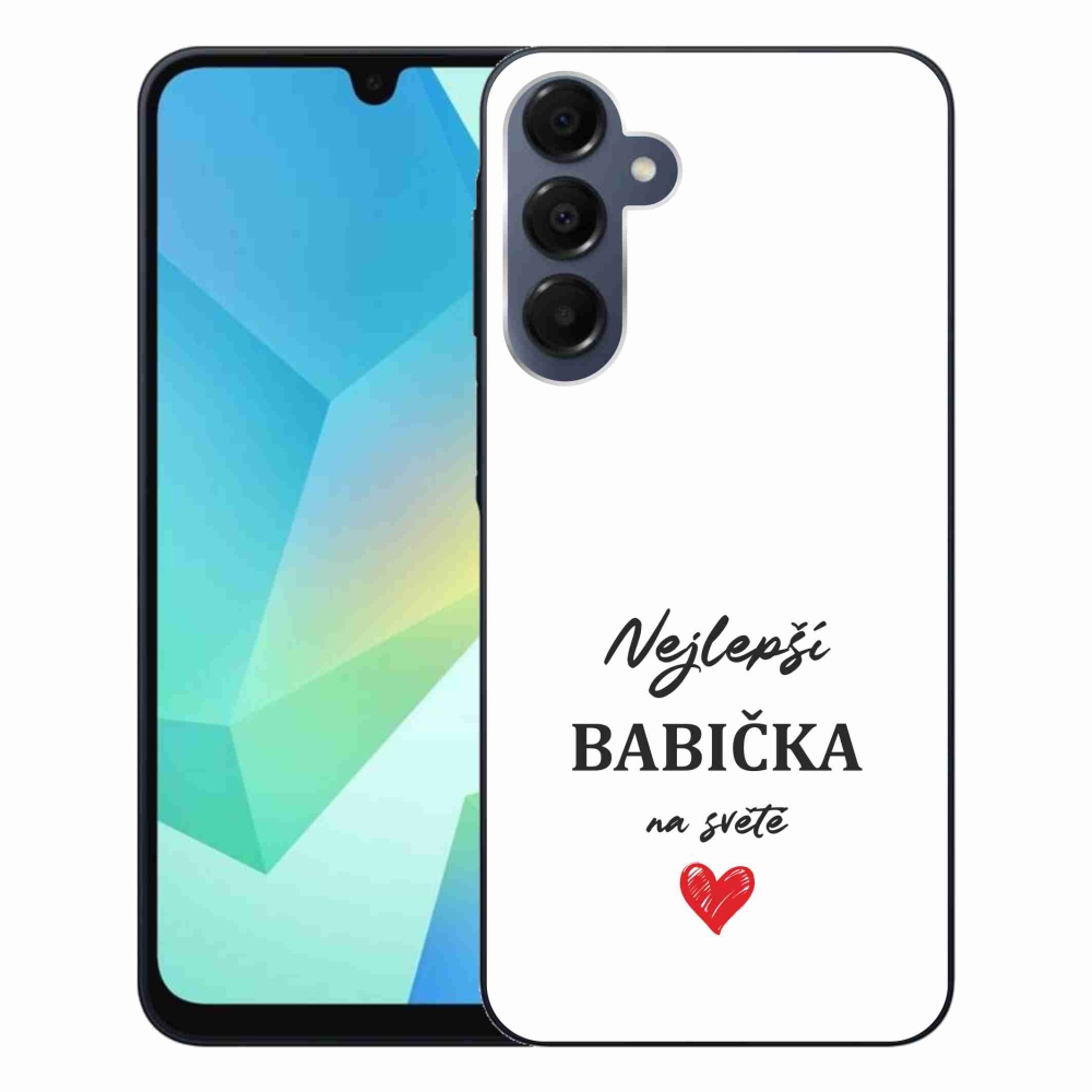 Gelový kryt mmCase na Samsung Galaxy A16 4G/5G - nejlepší babička 1 bílé pozadí
