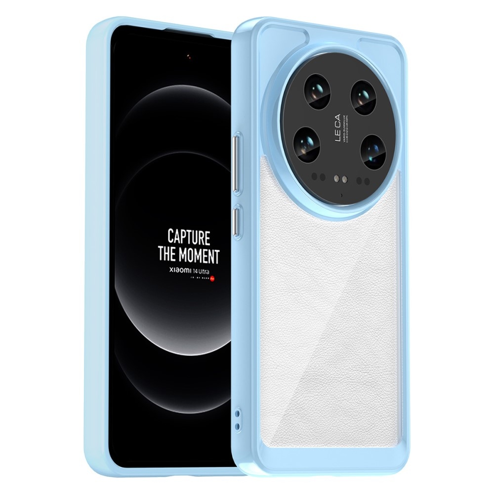 Gelový obal s pevnými zády na Xiaomi 14 Ultra - modrý