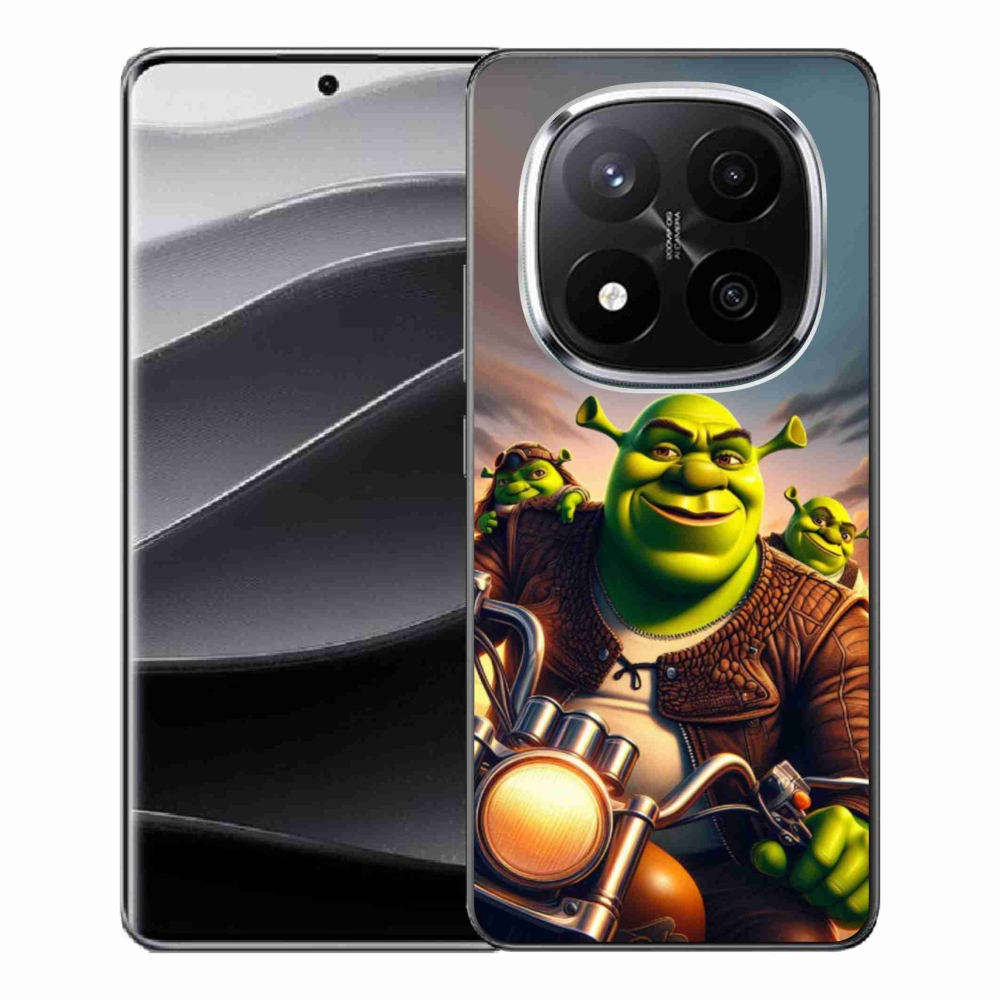 Gelový kryt mmCase na Xiaomi Redmi Note 14 Pro+ 5G - shrek na motorce