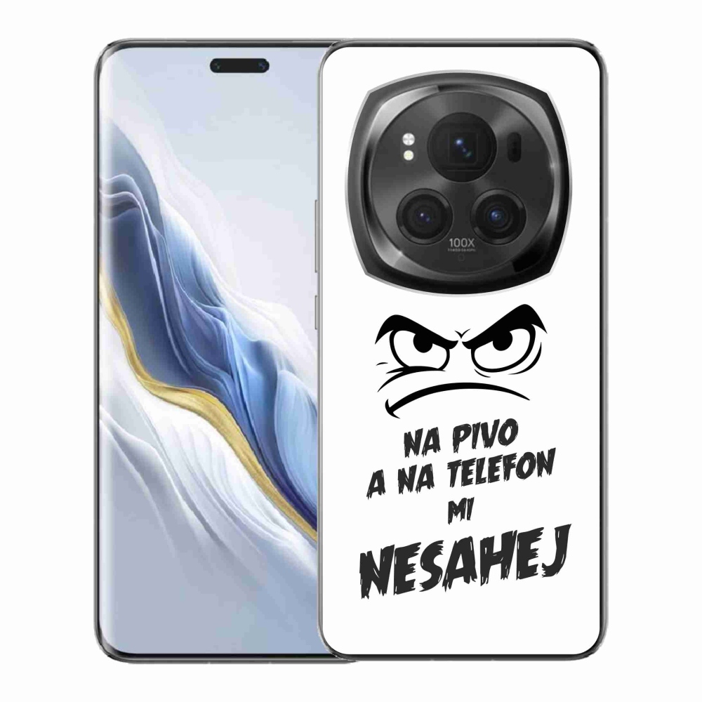 Gelový kryt mmCase na Honor Magic 6 Pro 5G - pivní motiv 2 bílé pozadí