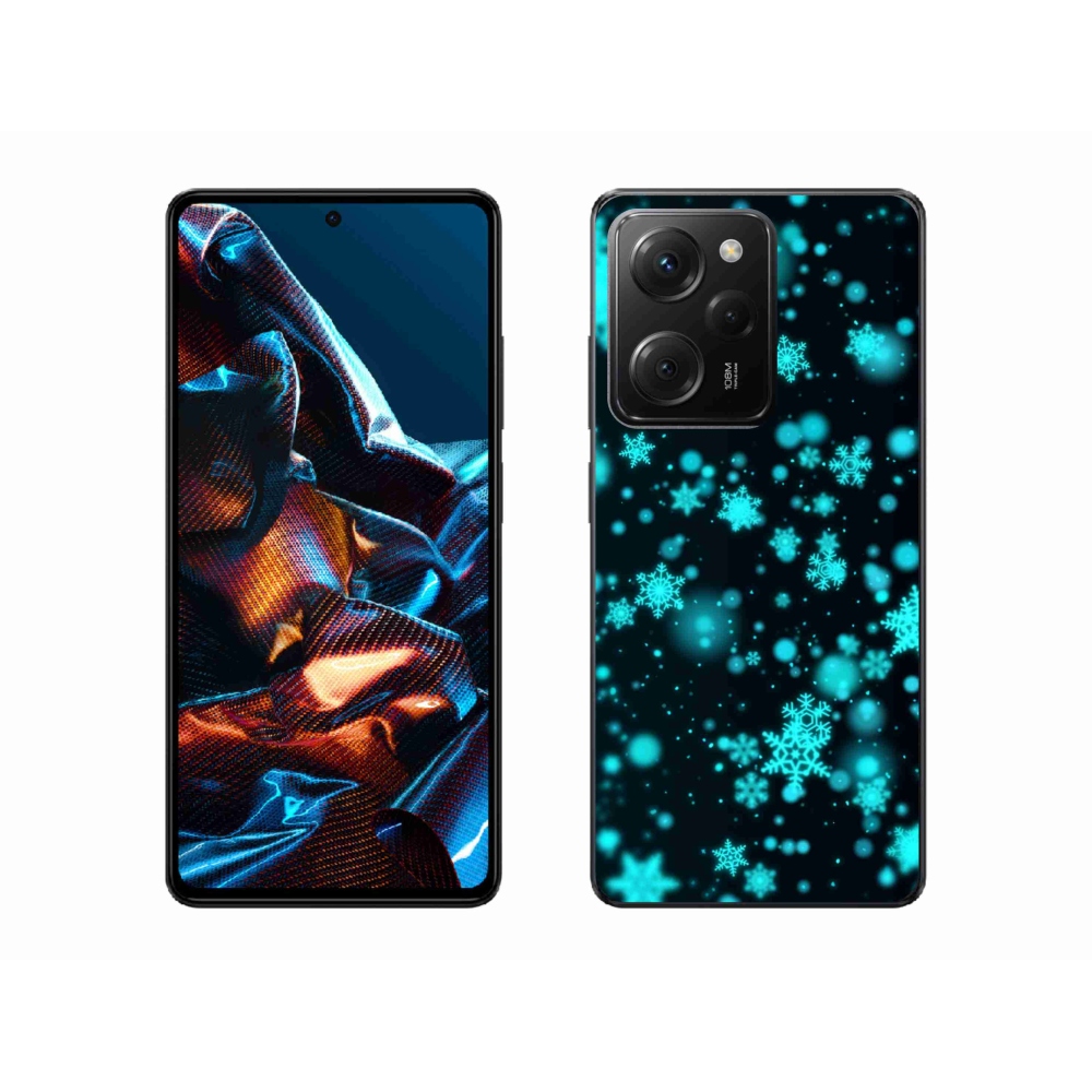 Gelový kryt mmCase na Xiaomi Poco X5 Pro 5G - sněhové vločky 1