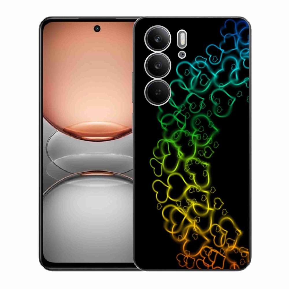 Gelový kryt mmCase na Realme C75 - barevná srdíčka