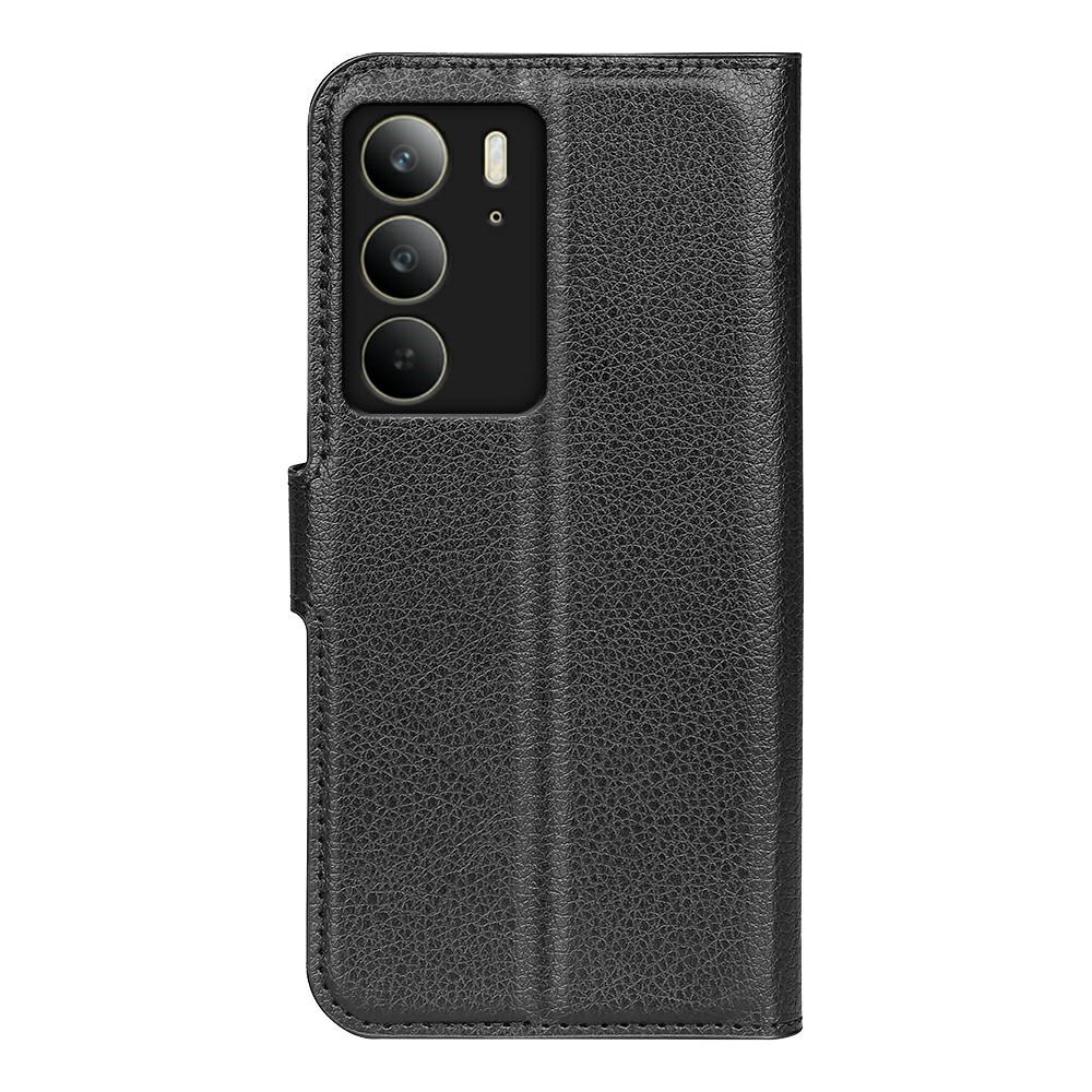 Litchi knížkové pouzdro na Realme C75 - černé
