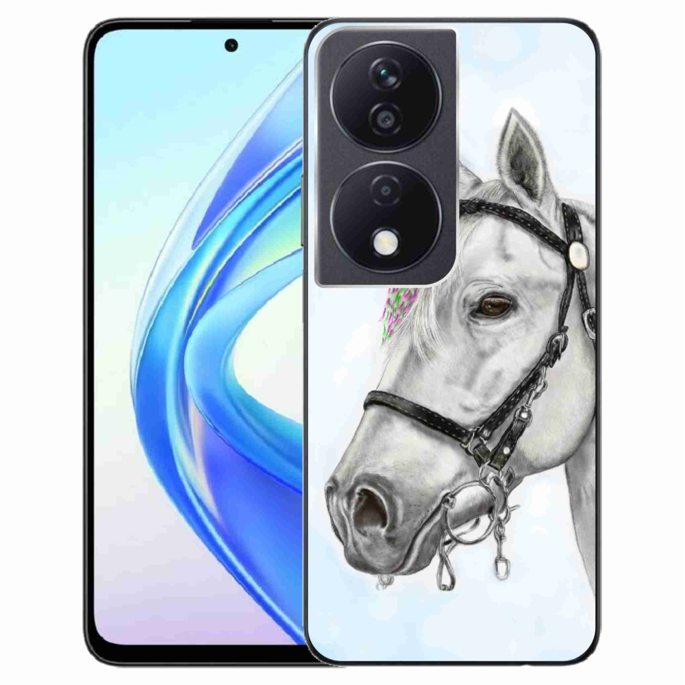 Gelový kryt mmCase na Honor X7b/Honor 90 Smart - bílý kůň 1