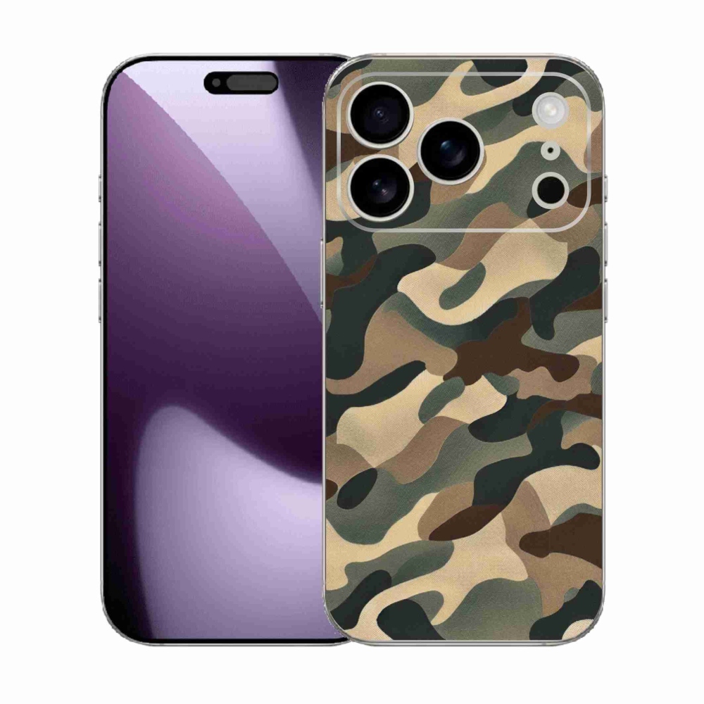 Gelový kryt mmCase na iPhone 17 Pro - maskáčový vzor 11
