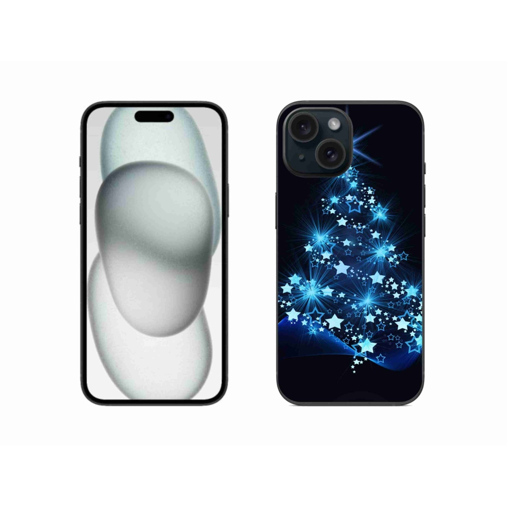 Gelový kryt mmCase na iPhone 15 - vánoční stromek
