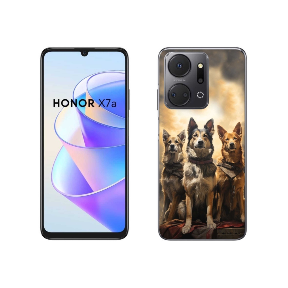 Gelový kryt mmCase na Honor X7a - tři psi