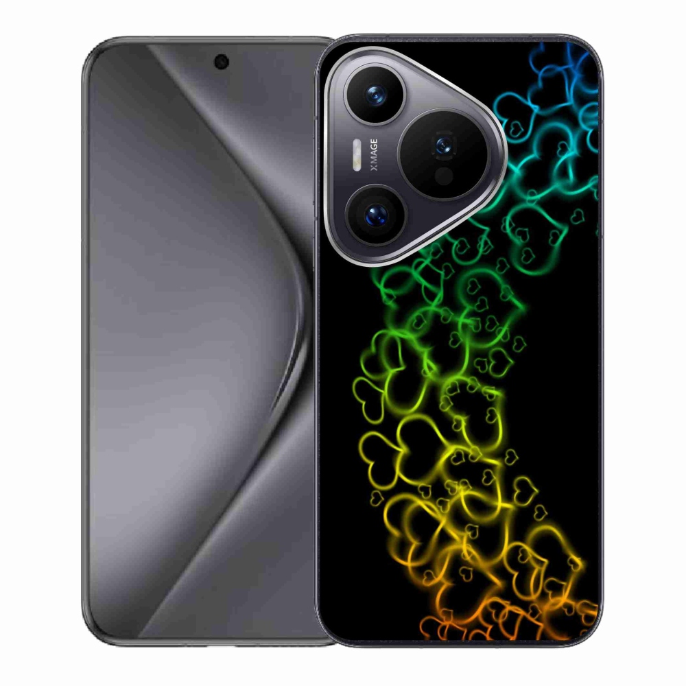 Gelový kryt mmCase na Huawei Pura 70 - barevná srdíčka