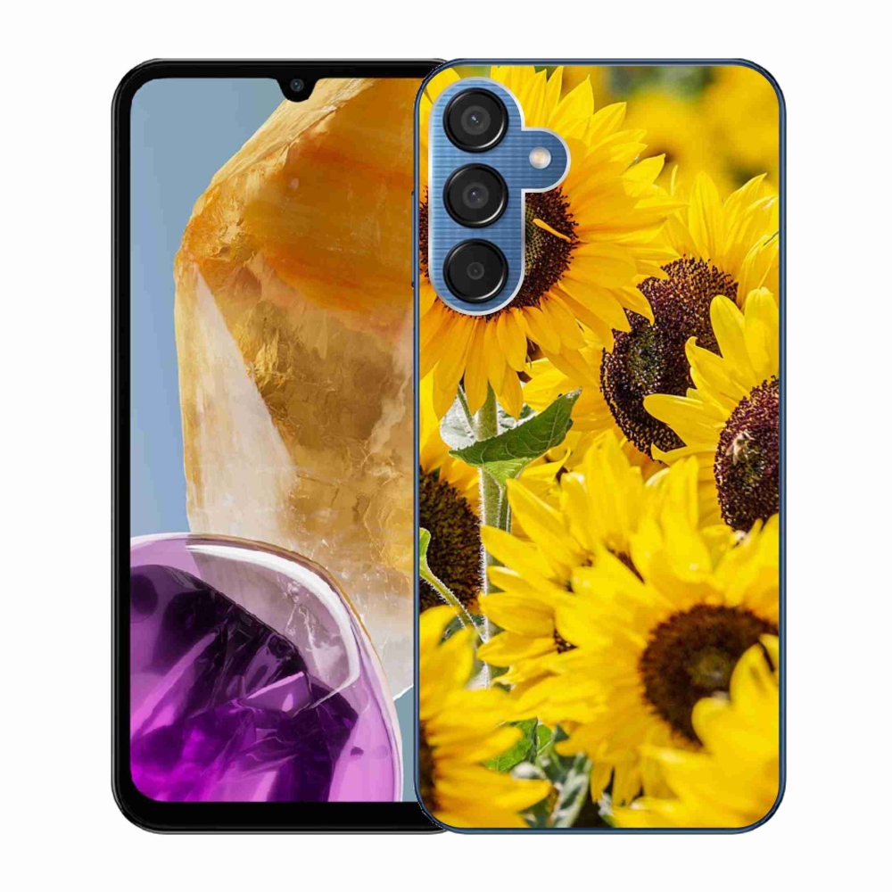 Gelový kryt mmCase na Samsung Galaxy M15 5G - slunečnice