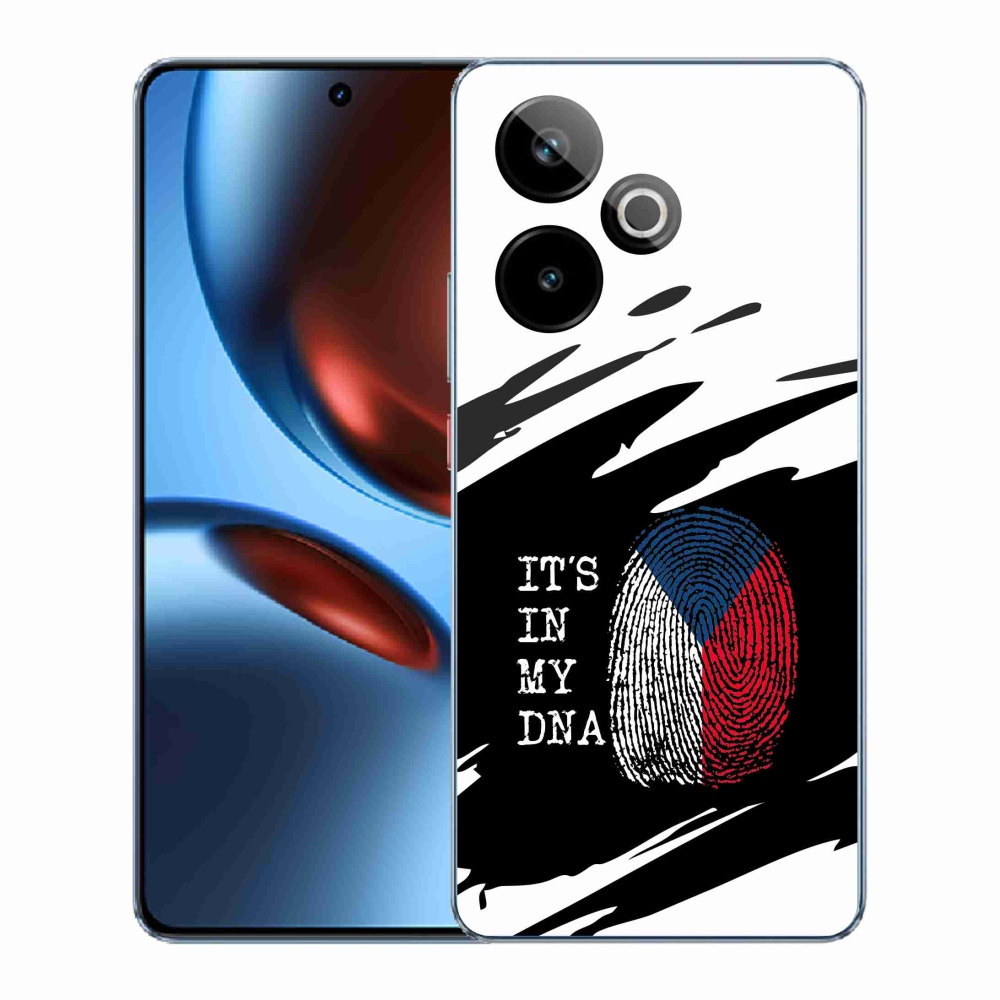 Gelový kryt mmCase na Realme GT 7 5G/GT 7T 5G - vlajka otisk prstu černobílé pozadí