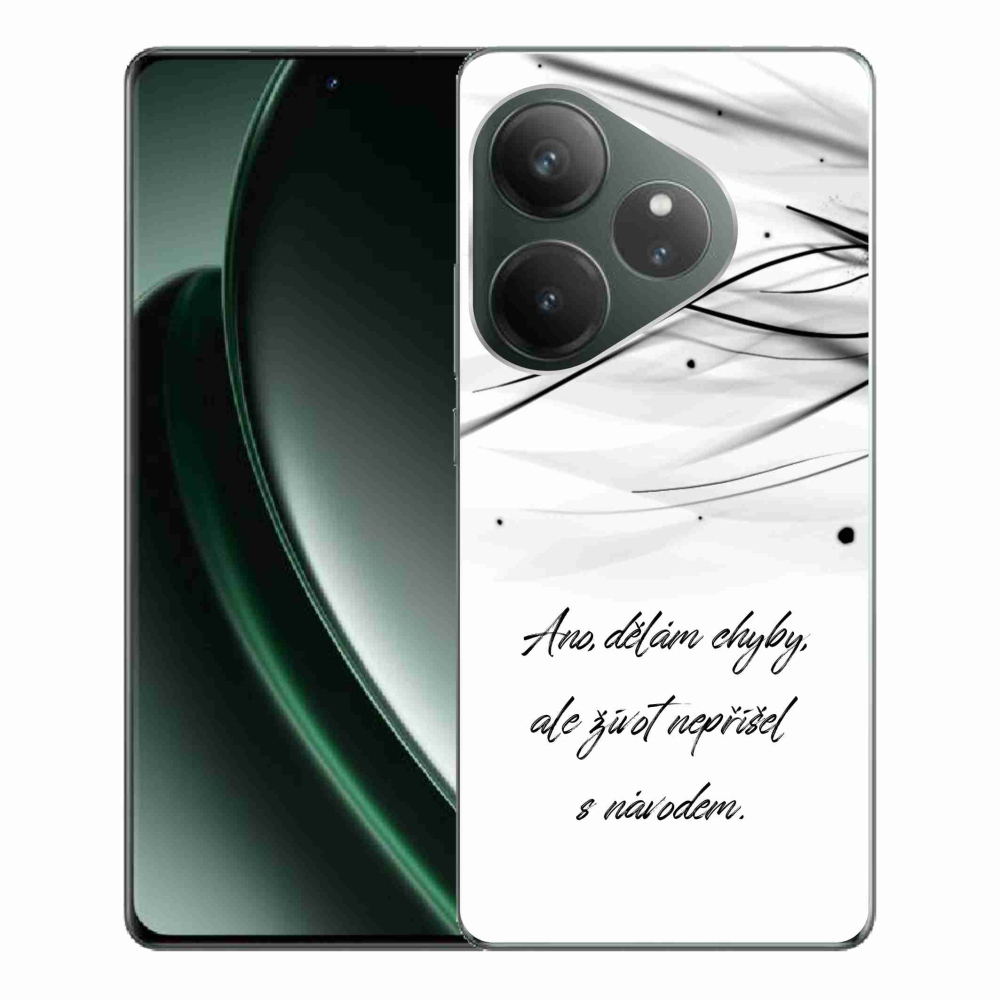 Gelový kryt mmCase na Realme GT 6 5G/GT 6T 5G - citát bílé pozadí