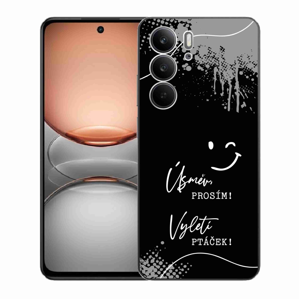Gelový kryt mmCase na Realme C75 - vtipný text 4 černé pozadí