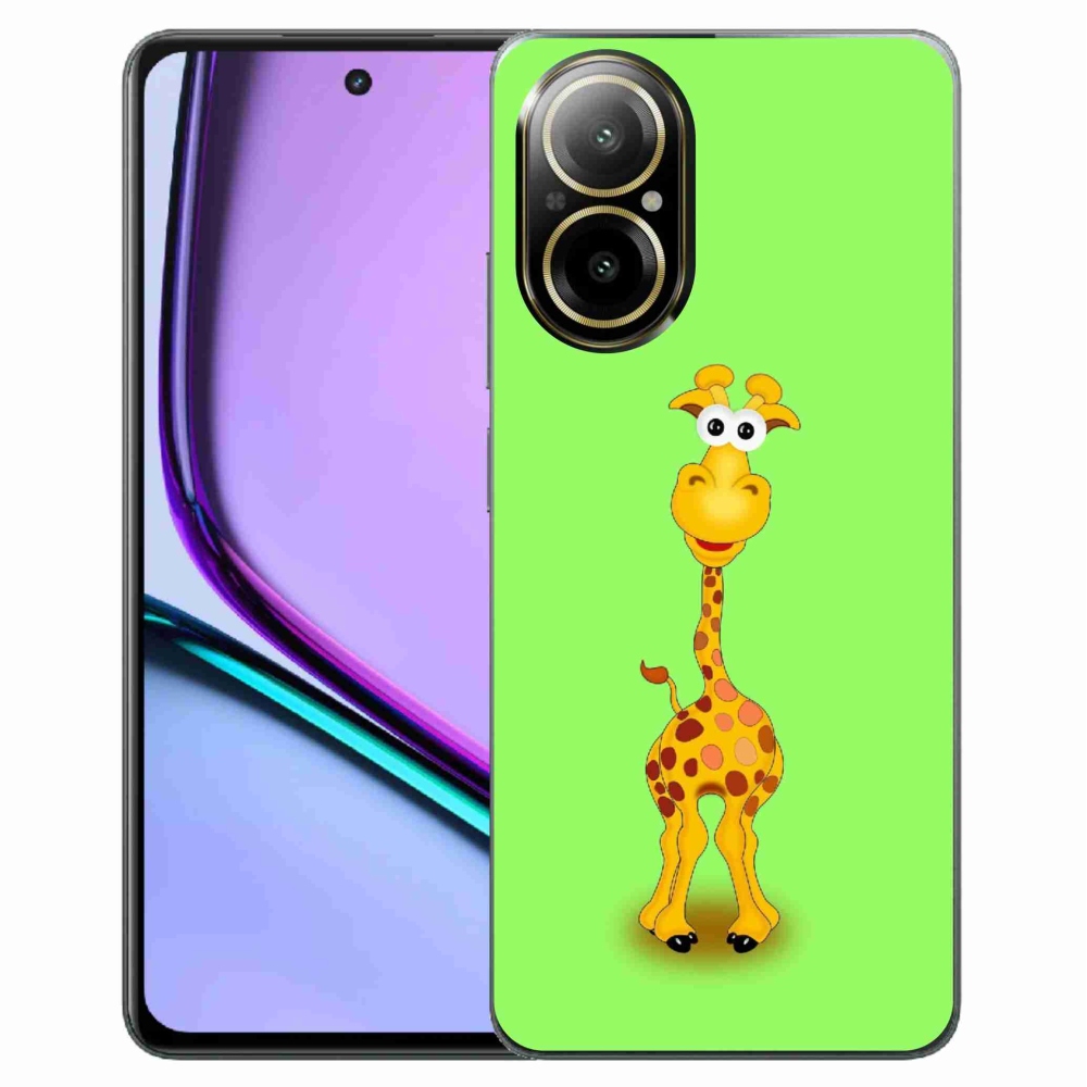 Gelový kryt mmCase na Realme C67 - kreslená žirafa
