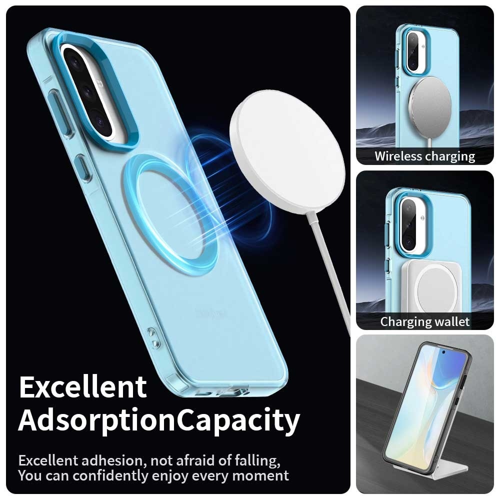 Candy gelový obal MagSafe pro Samsung Galaxy A36 5G/A56 5G - modrý