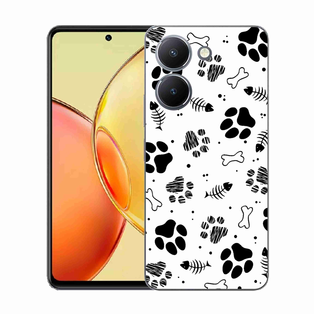 Gelový kryt mmCase na Vivo Y36 - psí tlapky 1