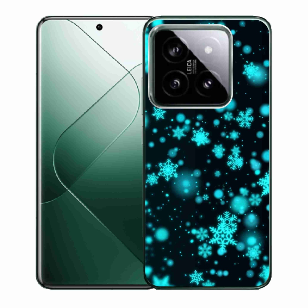 Gelový kryt mmCase na Xiaomi 14 - sněhové vločky 1