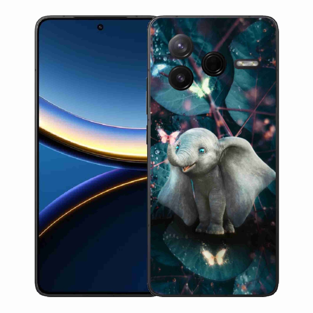 Gelový kryt mmCase na Xiaomi Poco F7 Pro - roztomilý slon