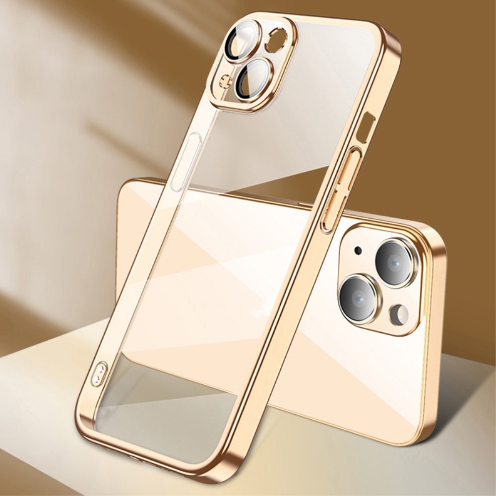 X-Level gelový obal s pevnými zády na iPhone 15 - zlatý