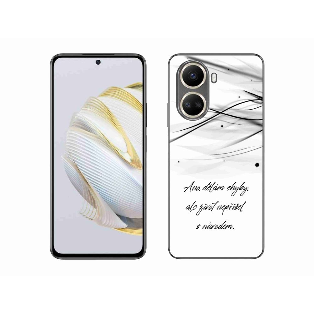 Gelový kryt mmCase na Huawei Nova 10 SE - citát bílé pozadí