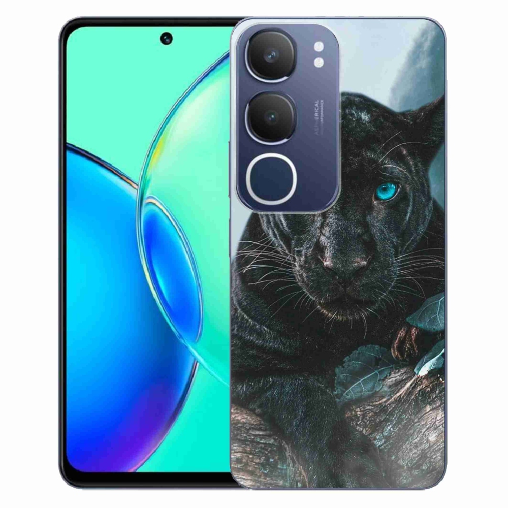 Gelový kryt mmCase na Vivo Y19s - černý panter