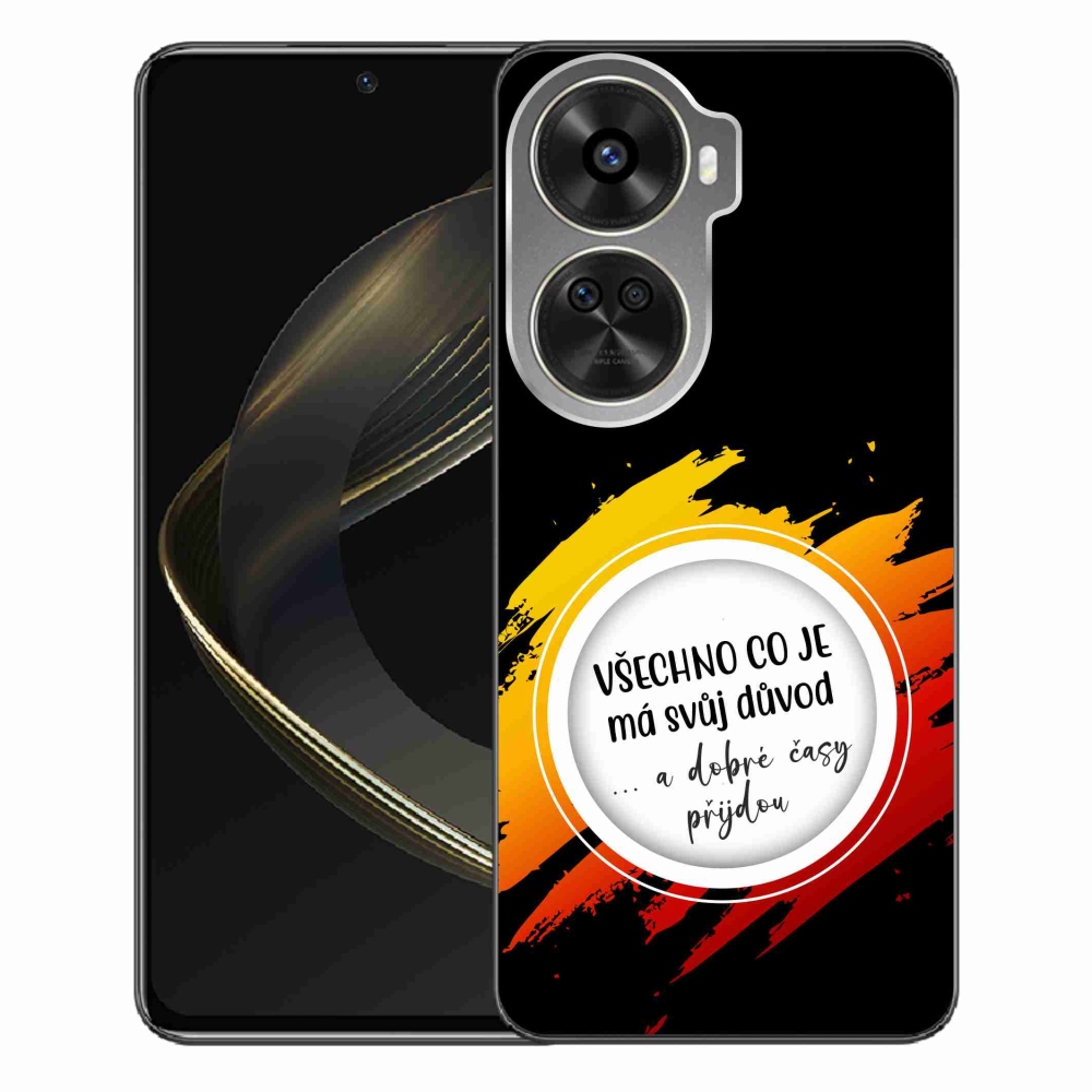 Gelový kryt mmCase na Huawei Nova 12 SE - citát 3 černé pozadí